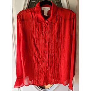 Vintage Jordan Brand Bill Blass  style Ruffled Tuxedo Shirt Size Large